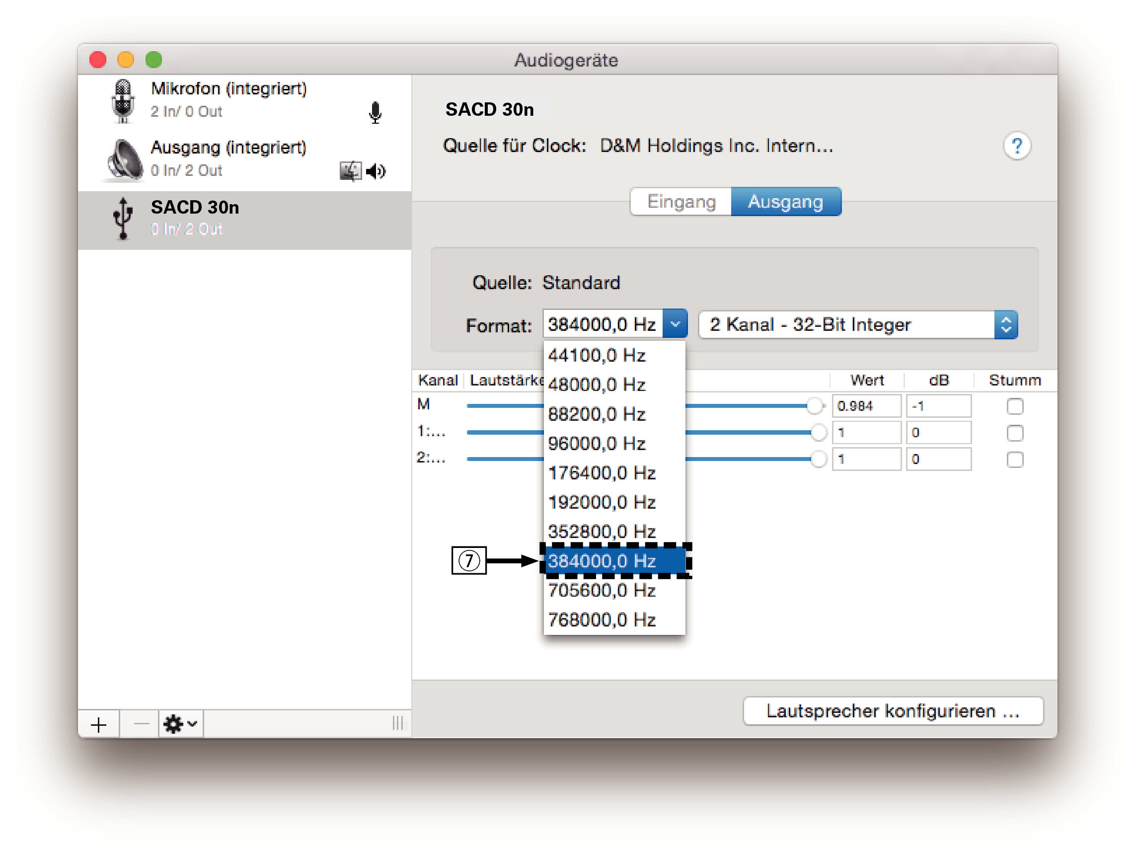 MacOS setting 2 SACD30n